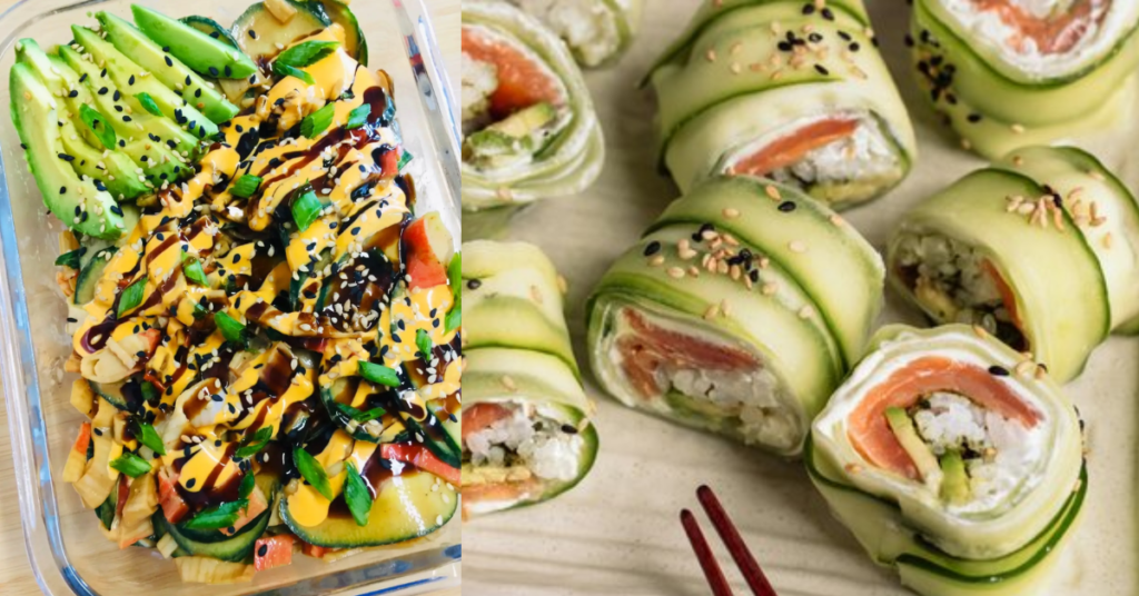 california roll cucumber salad