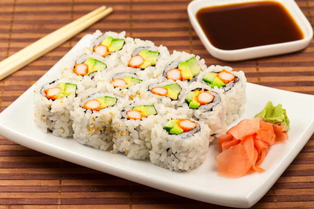 california roll cucumber salad